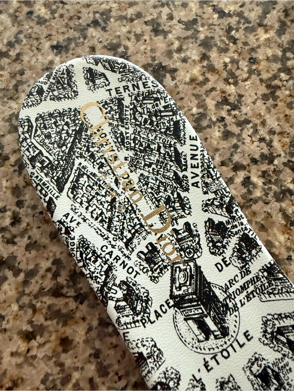 Christian Dior Black & White Slide Sandals - Picture 3 of 8